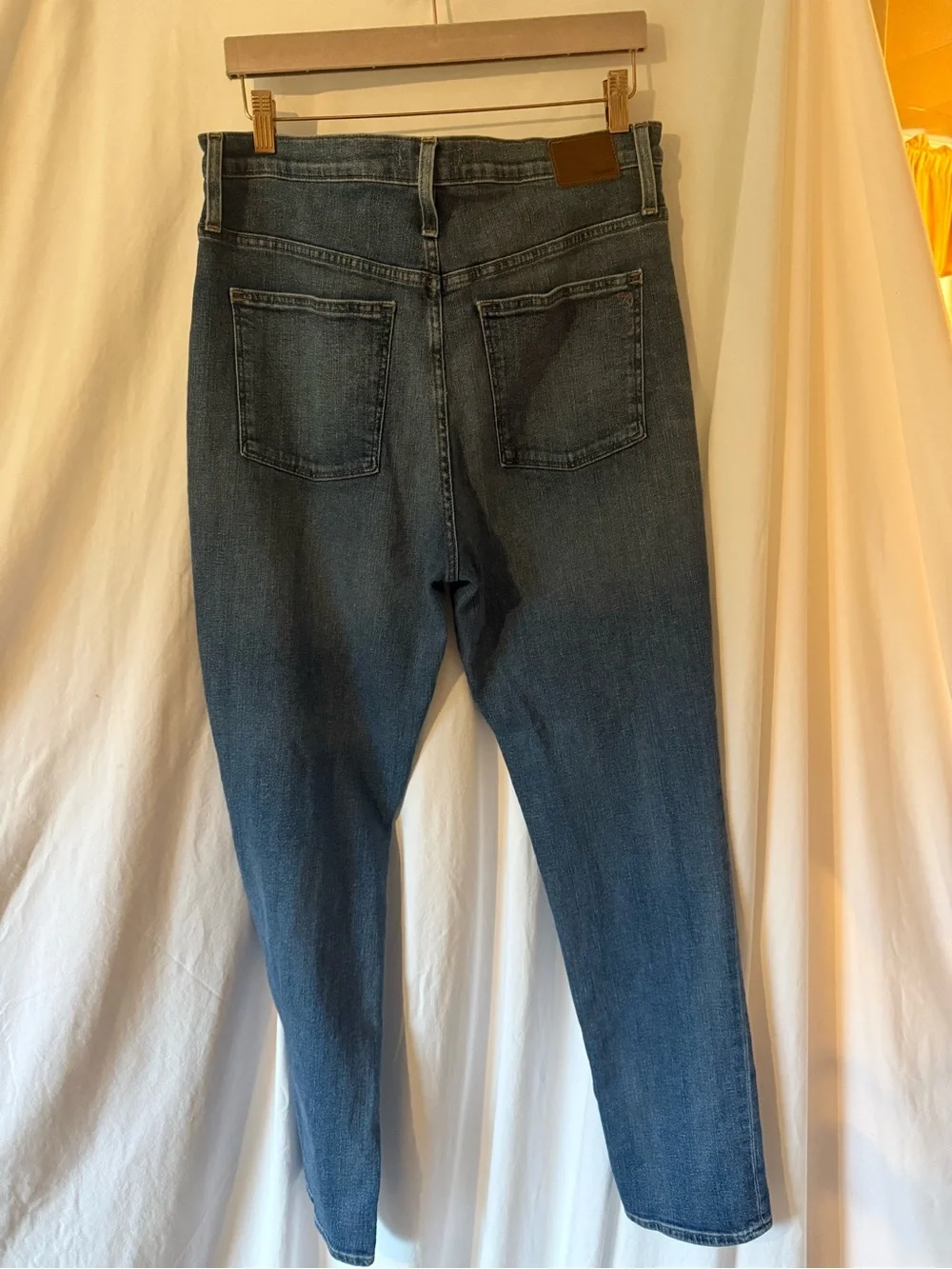Madewell Blue Denim Jeans with Copper Button
